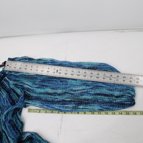 Ramy Brook Top Womens Small Silk Blouse Off the‎ Shoulder Long Sleeve lined tie - Picture 7 of 15